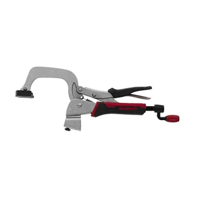 Image de Milescraft 4006 Pince d&#039;établi de 7,6 cm maintien robuste avec coussinet en caoutchouc non marquant pour une utilisation des rails T, tables serrage et plaques
