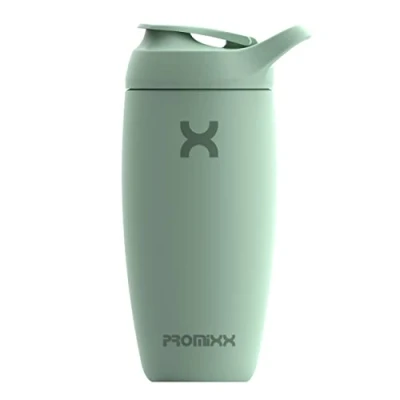 Image de Promixx PURSUIT Shaker à protéines nouvelle édition Bouteille de mélange isolée en acier inoxydable Facile nettoyer et durable, 550, Bleu Océan Calme