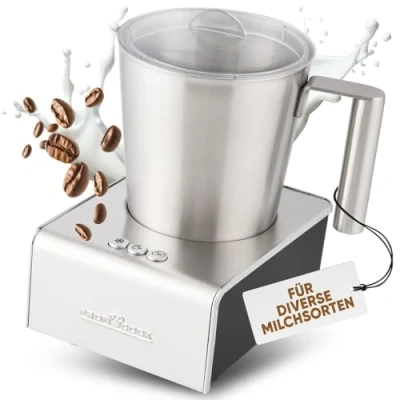 Image de Profi Cook PC MS 1032 Mousseur à lait 3 interrupteurs lumineux 6 fonctions Capacité 500 ml 600 Watts Couleur Argent