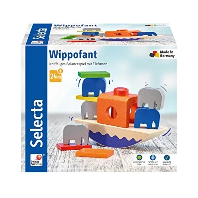Image de Selecta 62012 Wippofant Jeu d’empilage, en bois, 15,5 cm