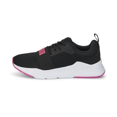 Image de Puma Wired RUN JR Unisex Chaussures de running neutres pour enfants, Taille: 37, Black/sunset pink Matière synthétique / textile