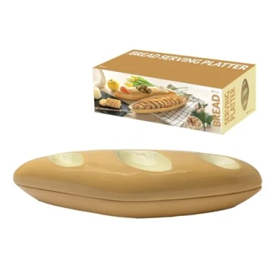 Image de Fisura Plat baguette. original pour apéritifs. à snacks en forme de porcelaine avec 3 compartiments Dimensions : 33,5 x 10 8 cm.