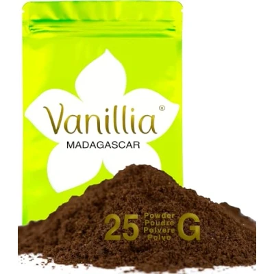 Image de VANILLIA 25g de vanille en Poudre 100% issue Gousses entières Sachet refermable FreshZIP pure