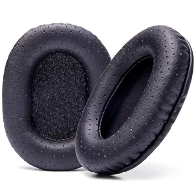 Image de Coussins de Remplacement perforés WC Premium pour Sony MDR 7506 &amp; V6 fabriqués par Wicked Cushions Cuir Souple, Mousse à mémoire Luxe, durabilité améliorée Aussi CD900ST Le Noir