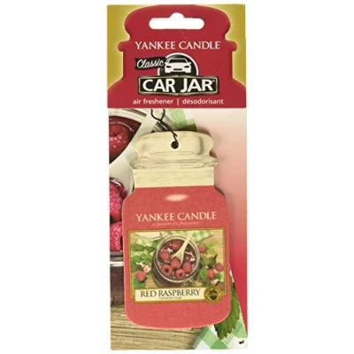 Image de YANKEE CANDLE Classic Car Jar Red Raspberry Désodorisant pour Voiture, en Carton, Rouge, Parfum Framboise, Taille M