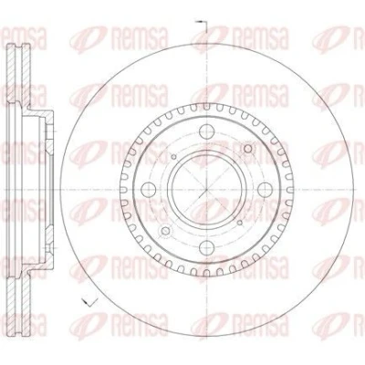 Image de REMSA 61002.10 Disque de frein Essieu avant 251,7, 251,7 20 4 ventilé SUZUKI: SWIFT 3, Splash, OPEL: Agila B