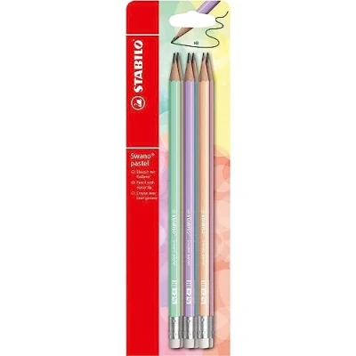 Image de Crayon papier STABILO Swano pastel 6 crayons graphite HB coloris assortis
