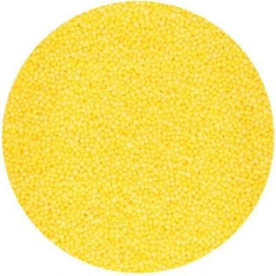 Image de FunCakes Nonpareils Jaune: Sprinkles de gâteau, bon goût, parfait pour la décoration gâteaux, des centaines et milliers sprinkles. 80 g.