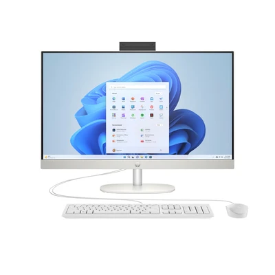 Image de HP 27 inch All in One cr0103ng PC Intel® Core™ i3 N300 68,6 cm (27 ) 1920 x 1080 pixels Écran tactile 8 Go DDR4 SDRAM 512 SSD Windows 11 Home Wi Fi 6 (802.11ax) Blanc Neuf