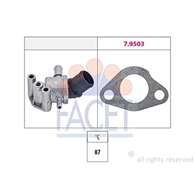 Image de FACET 7.8108 Thermostat d&#039;eau 87C Made in Italy OE Equivalent avec raccord fileté pour le capteur de température FIAT: Panda I 3/5 portes