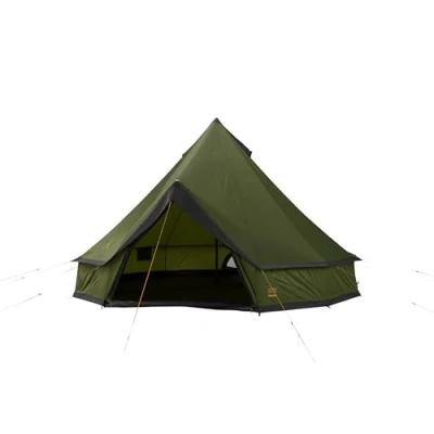 Image de Grand Canyon Indiana 8 Tente Ronde pour Personnes familiale, de Groupe, pyramidale, Tipi Capulet Olive (Vert)