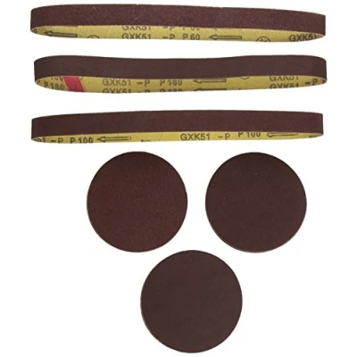 Image de Scheppach Bandes abrasives/Papier abrasif Jeu de 12 pièces pour ponceuse à bande et assiettes, 3903301707
