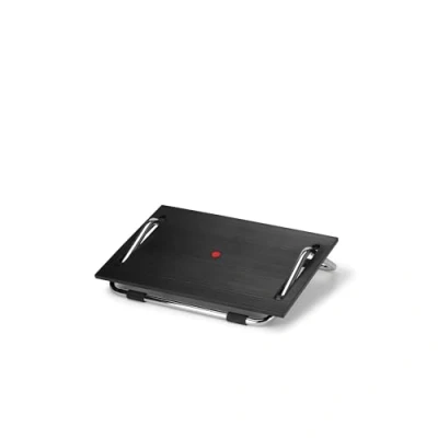 Image de hjh OFFICE 830017 Repose pieds utilisable des deux côtés PODI III plastique Noir