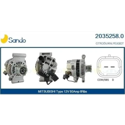 Image de CASCO CAL35258AS Alternateur 12V 80A PEUGEOT: 207 3/5 portes, 208 I 308 CITROËN: DS3 3 C3 Picasso
