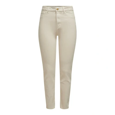Image de ONLY Onlemily LIFE Pantalon classique, Femme, Taille: 25x32, Ecru