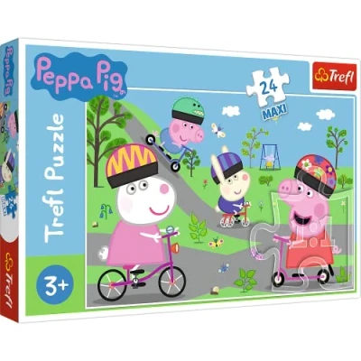 Image de Trefl 24 Maxi Pièces, pour Enfants à partir de 3 Ans Puzzle, 14330, Jour Actif Peppa Pig, Pig