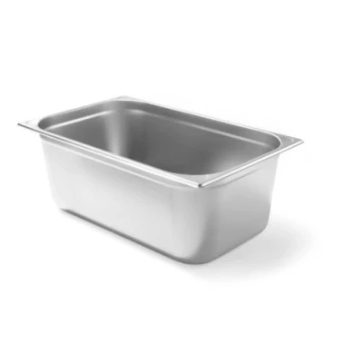 Image de HENDI Bac Gastronorme, GN 1/1, résistance thermique 40 C à 300 C, utilisable dans des fours convection, réfrigérateurs, bain maries, chafing dishes, 28L, 530x325x(H)200mm, inox