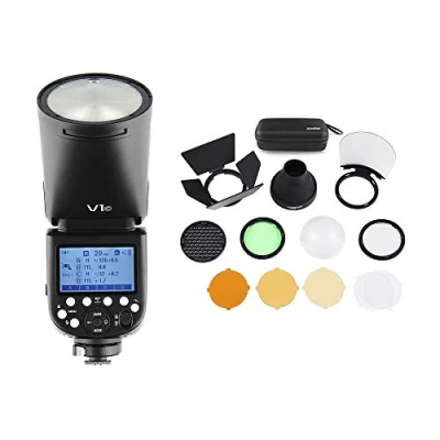 Image de Godox V1C Professional Camera Flash Speedlite Speedlight Round Head Wireless 2.4G Replacement for Canon EOS Series 1500D 3000D 5D Mark LLL LL Wedding Portrait Studio Photography