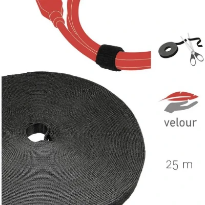 Image de Bande velcro LTC ROLL Noir Vendu à l&#039;unité