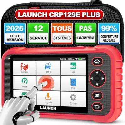 Image de LAUNCH 2024 Mise à Jour CRP129E Plus OBD2 Diagnostic Voiture Multimarque Scanner Tous systèmes avec 8 réinitialisations, Purge ABS/injecteur/Huile/EPB/DPF/SAS/TPMS etc, 2 Ans de Gratuite