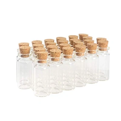 Image de Magic Season Bouteilles en Verre décoratives (24 pcs avec Bouchon 10 ml/2,2 cm D/5,5 H)