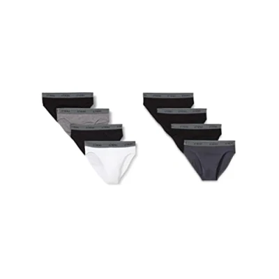 Image de ATHENA Homme Promo Basic Coton 8a70 Slips, Noir/Noir/Noir/Noir/Anthracite/Gris Chiné/Noir/Blanc, 3XL EU
