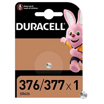 Image de Duracell Pile oxyde d&#039;argent spéciale 377/376 1,55 V, pack de 1 (SR66 / SR626 V377 V376 SR626W SR626SW) conçue pour une utilisation dans les montres, calculatrices et dispositifs médicaux