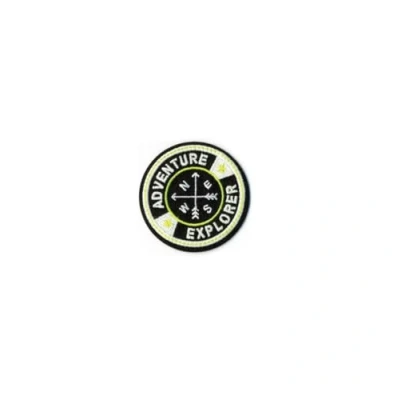 Image de Ecusson Thermocollant Boussole Adventure Explorer Jaune Luminescent 5 x cm