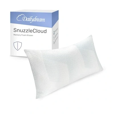 Image de Dailydream SnuzzleCloud Oreiller ergonomique en mousse à mémoire de forme, 80 x 40 20 cm, blanc