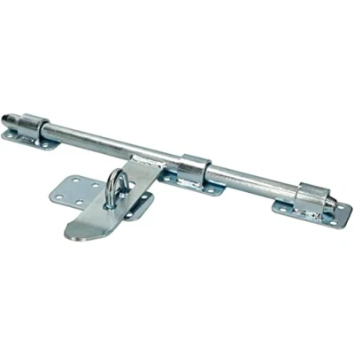 Image de Verrou de porte avec cadenas KOTARBAU à boulon, pêne coulissant garage durable, acier galvanisé, 340 mm