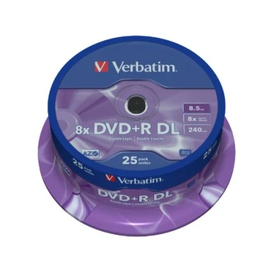 Image de DVD+R Double Layer VERBATIM 8.5 Go 8x Spindle 25