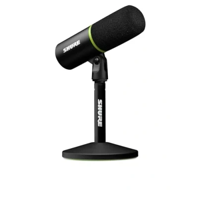 Image de Shure MV6 Micro USB Gaming, C, Microphone Dynamique, Mode Auto Level, Digital Popper Stopper, pour PC Gamers, Streamers