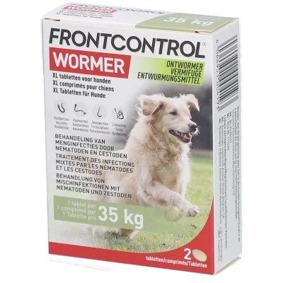 Image de Frontcontrol Wormer XL Chiens 2 comprimés