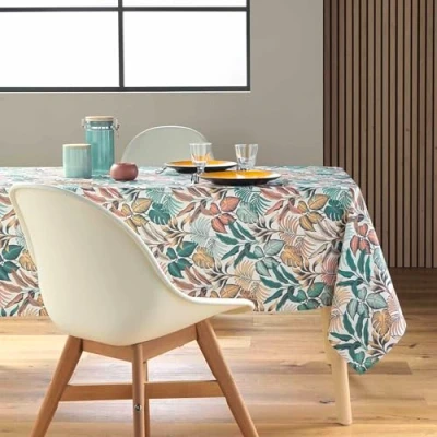 Image de Douceur d&#039;Intérieur Nappe Rectangle (145 x 240 cm) Stylis Jaune, Polyester Imprimé