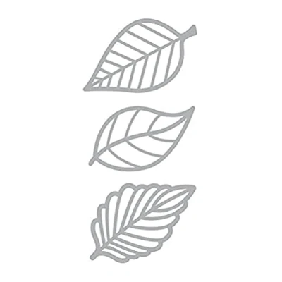 Image de Artemio Dies Feuilles à Nervures Set de 3 Matrices Découpe, Autre, Argent, 8 x 1 22 cm 18050034