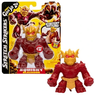 Image de Heroes of Goo Jit Zu BANDAI CO42780 Figurine d&#039;action découvre Les Strikers Blazagon, éponge et étire, Multicolore, Multicolore