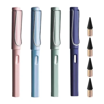 Image de DaiUni Crayon à l&#039;infini l&#039;infini, Crayons papier sans encre, magique durable, infini réutilisable, 4 Pièces, Avec Recharges Interchangeables