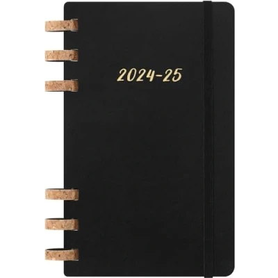 Image de Moleskine 12 Monate Studienplaner mit Spiralbindung 2025, L/A5, Weicher Einband, Schwarz