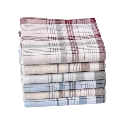 Image de HOULIFE Homme Mouchoir en 100% Coton Doux avec Classique Carreaux pour Mariage Soirée Business Lot de 6 ou 9 Pièces,Multicolore,Medium,Multi Pièces
