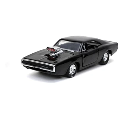Image de Jada TOYS 1:32 FF 9 Doms Dodge Charger R Fast and Furious Voiture Miniature de Collection, 32215BK, Glossy Black, Taille Unique