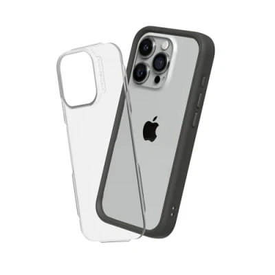Image de RhinoShield Coque Compatible avec [iPhone 15 Pro] Mod NX Protection Fine Personnalisable Technologie d&#039;absorption des Chocs [sans BPA] Graphite