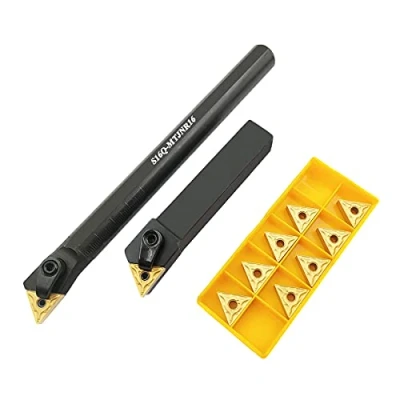 Image de Porte outils de tournage en carbure indexable MTJNR1616H16 + tour métallique avec barre d&#039;alésage interne S16Q MTJNR16 inserts indexables TNMG331 (TNMG160404)…