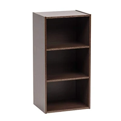 Image de Iris Ohyama, Bibliothèque, Meuble, Étagère de rangement, Meuble d&#039;appoint, 3 étagères, Design, Solide, Disposition horizontale &amp; verticale, Bureau, Chambre, Salon Module Shelf MDB Marron