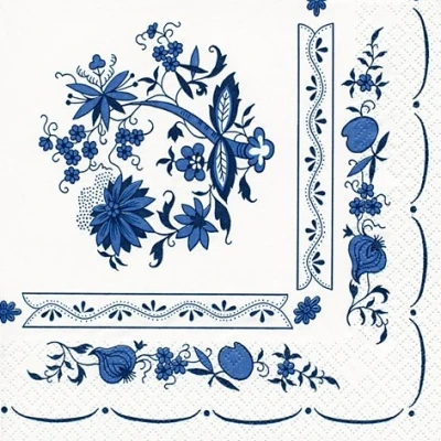 Image de Lot de 20 serviettes à motif oignons 33 x cm.
