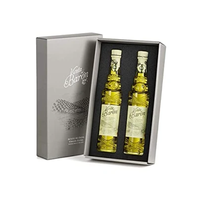 Image de Venta del baron Huile d&#039;olive extra vierge primée de Cordoue (500 ml x 2) Vainqueur du championnat monde Nouvelle récolte 2021/2022