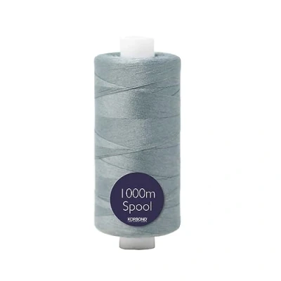 Image de Korbond Fil à coudre 1000 m gris enduit polyester Pour couture, couture et matelassage