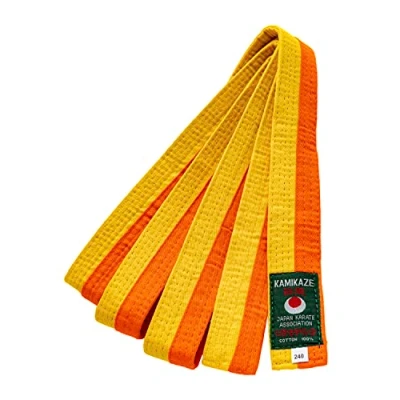 Image de Kamikaze Ceinture Couleur piquée Jaune/Orange 240 cm / T2.5