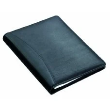 Image de Alassio Benaco 30007 1 Classeur à Anneaux en Cuir Nappa Noir Format A5 env. 23 x 18 3 cm
