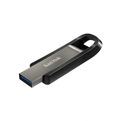 Image de SanDisk Extreme Go 256 Flash Drive, Clé USB 3.2, des vitesses allant jusqu&#039;à 395 Mo/s, 180 Mo/s en écriture, RescuePRO Deluxe, Protection par mot de passe, boîtier métal haut gamme