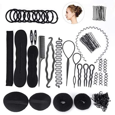 Image de FEPITO Coiffure Design Accessoires Set Cheveux Modélisation Outil Kit Spirale Bun Maker Braid pour Filles Femmes Mode Conception DIY